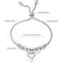 Meeshine Tennis Bracelet for Women with Adjustable Slider, Stainless Steel Link Bracelet Cubic Zirconia Inlaid, 8.7 Bracelet for Women Girls Christmas Birthday Party Daily