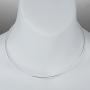 Sterling Silver Round Omega Snake Chain 1.6mm Solid 925 Italy Wire Necklace