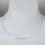 Sterling Silver Round Omega Snake Chain 1.6mm Solid 925 Italy Wire Necklace Sterling Silver Round Omega Snake Chain 1.6mm Solid 925 Italy Wire Necklace