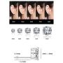TIFMOCO Stud Earrings Set,5 Pairs Round Clear Cubic Zirconia Stud Earrings Pack Birthday Gilt for Women Girls