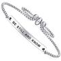 Dainty Cuff Bracelet - Be Still And Know - Christian Bangle Jewellery Gift for Her
