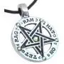 Trilogy Jewelry - Made in the USA Pewter Inverted Pentagram Tetragrammaton Runes Pendant w/ 6 Swarovski Crystal Peridot August Birthstone