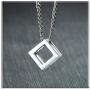 Xusamss Fashion Titanium Steel Hollow Cubic Pendant Necklace,22'' Link Chain