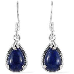 Shop LC Lapis Lazuli Cubic Zirconia CZ Hook Lever Back Dangle Drop Earrings for Women Prom Jewelry Mothers Day Gifts Cttw 4.2