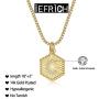 IEFRICH Gold Initial Pendant Necklaces for Women, 14K Gold Plated Dainty Cubic Zirconia Hexagon Initial Pendant Necklace for Women Teen Girls Jewelry Gifts