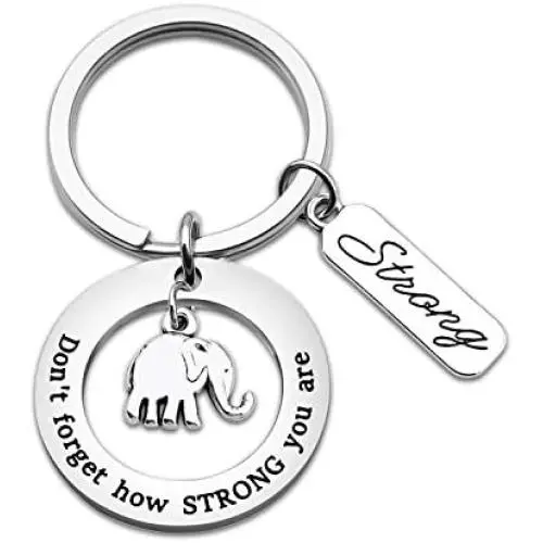 WUSUANED Inspirational Keychain Never Forget How Strong You Are Keychain With Strong Charm Graduation Gift WUSUANED Inspirational Keychain Never Forget How Strong You Are Keychain With Strong Charm Graduation Gift