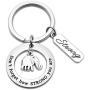 WUSUANED Inspirational Keychain Never Forget How Strong You Are Keychain With Strong Charm Graduation Gift