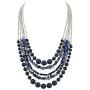 Bocar Long Statement Vintage 5 Layer Stone Acrylic Beads Necklace Women