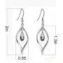 18K Gold-Plated 925 Sterling Silver Swarovski Crystal Twist Leaf Fashion Dangle Earrings for Women