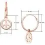 Big Apple Hoops - Easter Sunday High Polished Peace Sign Charm Hoop Earrings Made from Genuine 925 Sterling Silver in 3 Color Rose, Silver or Gold with Protective Electrocoated Finish for Maximum Anti-Tarnish Big Apple Hoops - Easter Sunday High Polished Peace Sign Charm Hoop Earrings Made from Genuine 925 Sterling Silver in 3 Color Rose, Silver or Gold with Protective Electrocoated Finish for Maximum Anti-Tarnish