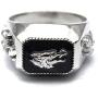 Howling Wolf Ring for Men, Retro Wolf Totem Rings, Norse Viking Wolf Head Ring, Punk Wolf Signet Rings, Tribal Amulet Ring, Gothic Animal Wolf Jewelry Gift for Men Boys