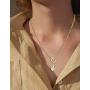 Finrezio 14K Gold Plated Catholic Christian Pendant Necklace for Women Paperclip Link Chain Necklace Virgin Mary Pendant Necklace Charm Minimalist Jewelry