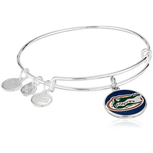 Alex and Ani Womens Color Infusion University of Florida Logo EWB Bracelet, Shiny Silver Alex and Ani Womens Color Infusion University of Florida Logo EWB Bracelet, Shiny Silver