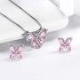 Aurora Tears Butterfly Jewelry Women 925 Sterling Silver Butterflies Necklace/Earrings/Rings Wedding Gift