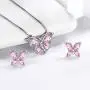 Aurora Tears Butterfly Jewelry Women 925 Sterling Silver Butterflies Necklace/Earrings/Rings Wedding Gift Aurora Tears Butterfly Jewelry Women 925 Sterling Silver Butterflies Necklace/Earrings/Rings Wedding Gift
