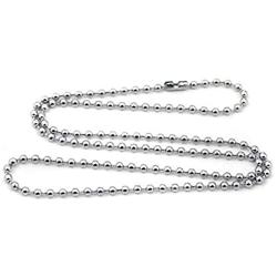 Sandra Mens Jewelry 1.5mm-4.5mm 18''-36'' Silver Stainless Steel Ball Necklace Chain