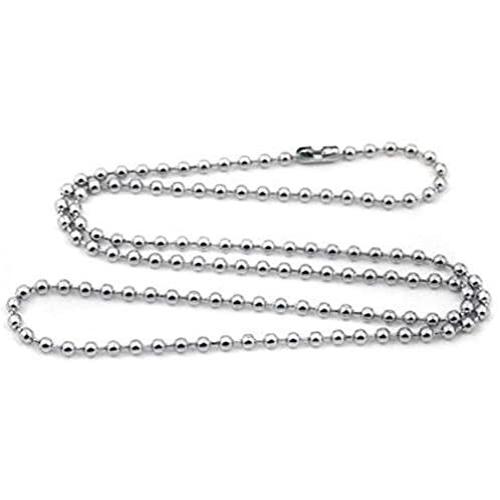 Sandra Mens Jewelry 1.5mm-4.5mm 18''-36'' Silver Stainless Steel Ball Necklace Chain