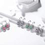 Aurora Tears Violin Music Jewelry Women 925 Sterling Silver Music Fans Birth Stone Pendant/Earrings Musicial Gift Musician Birthday Jewelry Present