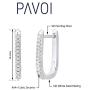 PAVOI 14K Gold Plated 925 Sterling Silver Cubic Zirconia U-Shaped Huggie Earrings in Rose Gold, White Gold and Yellow Gold