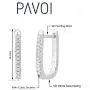 PAVOI 14K Gold Plated 925 Sterling Silver Cubic Zirconia U-Shaped Huggie Earrings in Rose Gold, White Gold and Yellow Gold