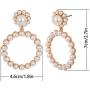 SERAKI Fashion Women Crystal Large Hoop Circle Lady Luxury Drop Dangle Earrings Jewelry (Crystal - Gold)