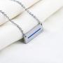 Thin Blue Line Bar Necklace Gift for Wife Mom Appreciation Jewelry