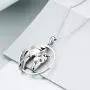 ONEFINITY Horse Necklace Sterling Silver Origami Horse Pendant Necklace Valentines Day Gifts for Women Wife Girlfriend