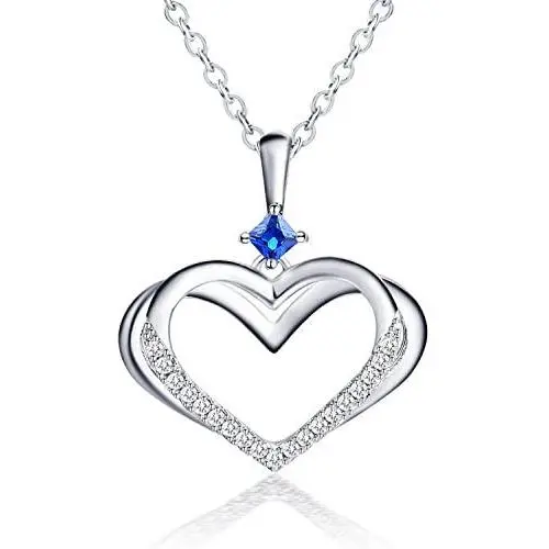 Caperci Sterling Silver Diamond Accent Kindred Heart Necklace - Mothers Day Jewelry Gifts for Mom/Wife Caperci Sterling Silver Diamond Accent Kindred Heart Necklace - Mothers Day Jewelry Gifts for Mom/Wife