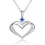 Caperci Sterling Silver Diamond Accent Kindred Heart Necklace - Mothers Day Jewelry Gifts for Mom/Wife Caperci Sterling Silver Diamond Accent Kindred Heart Necklace - Mothers Day Jewelry Gifts for Mom/Wife