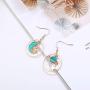 LOYALLOOK 4 Pairs Bohemia Moon and Star Earth Hollow Asymmetric Earrings for Women Crystal Long Drop Dangle Earring Jewelry