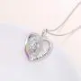 Unicorn Necklace Sterling Silver Forever Love Unicorn in Heart Pendant Necklace for Women Girlfriend Daughter Gift