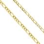 Gold Plated Stainless Steel 4.5 5MM Figaro Link Chain- Men and Women Necklace Jewelry
