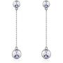 SBLING Platinum-Plated Drop Earrings Made with Swarovski Crystals (4.25 cttw)-Gifts for Women/Girls