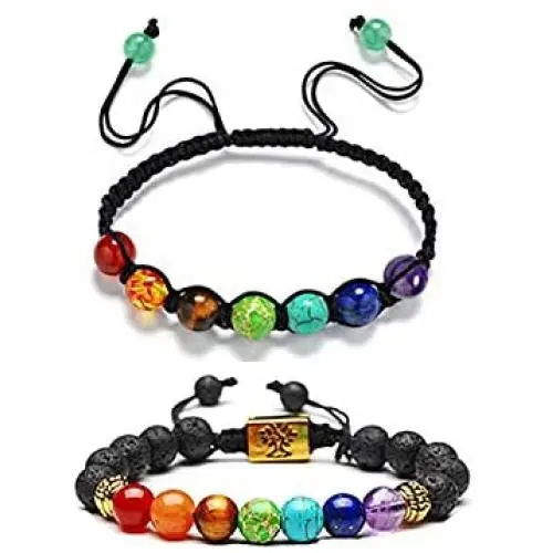 Chakra Bead Bracelets for Women - 7 Chakras 8mm Lava Rock Stone Bracelets - Men Stress Relief Yoga Beads Aromatherapy Essential Oil Diffuser Bracelets Anxiety Bracelet Chakra Bead Bracelets for Women - 7 Chakras 8mm Lava Rock Stone Bracelets - Men Stress Relief Yoga Beads Aromatherapy Essential Oil Diffuser Bracelets Anxiety Bracelet