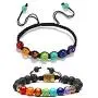 Chakra Bead Bracelets for Women - 7 Chakras 8mm Lava Rock Stone Bracelets - Men Stress Relief Yoga Beads Aromatherapy Essential Oil Diffuser Bracelets Anxiety Bracelet Chakra Bead Bracelets for Women - 7 Chakras 8mm Lava Rock Stone Bracelets - Men Stress Relief Yoga Beads Aromatherapy Essential Oil Diffuser Bracelets Anxiety Bracelet
