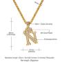 U7 Bling Alphabet Name Jewelry Men CZ Crowned Initial Necklace Statement King Crown Women 18K Gold Plated Cubic Zirconia Letter Pendant 3mm 22'' Rope Chain Necklaces, from A to Z