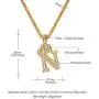 U7 Bling Alphabet Name Jewelry Men CZ Crowned Initial Necklace Statement King Crown Women 18K Gold Plated Cubic Zirconia Letter Pendant 3mm 22'' Rope Chain Necklaces, from A to Z