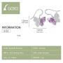Sunflower/Butterfly Earrings 925 Sterling Silver Cute Dainty Dangle Hypoallergenic CZ Earrings for Women Christmas Gifts