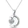 Charmsy Sterling Silver Jewelry Inspiration Engraved Pendant Necklace with Cable Chain for Women Teen