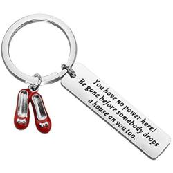 Zuo Bao The Wizard of Oz Lover Gift The Wizard of Oz Keychain You Have No Power Here Be Gone Before Somebody Drops A House On You Too Jewelry Fairy Tale Film Fans Gift