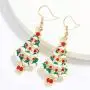 ALoveSoul Christmas Earrings for Women - Xmas Dress Up Jewelry Earrings, Christmas Tree Earrings, Apple Earrings, Ball Asymmetric Earrings