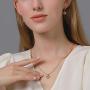 HUJUON Gold Angel Baby Necklace Hoop Earring Set for Women.Cherub Angel Wing Guardian Dangle Earring Pendant Necklace