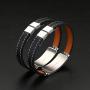 NC Genuine Leather Bracelet for Women Men, Stainless Steel Friendship Teen Girls Bracelets for Couples 12 Constellations Jewelry
