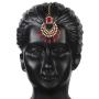 I Jewels Indian Bollywood Gold Plated Faux Beads Choker Jewelry Set with Maang Tiika for Women