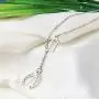 AKTAP Simple Lucky Horseshoe Lariat Y Necklace Stirrup Necklace Love Heart Pendant Necklace Gift for Women Girls