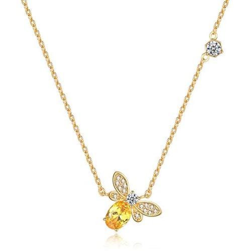 Coloura Womens Brass Necklace with Sunflower for Womens & Girls, Rose Gold Plated Cubic Zirconia Pendant Necklace Hypoallergenic & Nickel Free
