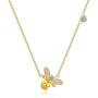 Coloura Womens Brass Necklace with Sunflower for Womens & Girls, Rose Gold Plated Cubic Zirconia Pendant Necklace Hypoallergenic & Nickel Free