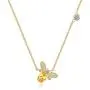 Coloura Womens Brass Necklace with Sunflower for Womens & Girls, Rose Gold Plated Cubic Zirconia Pendant Necklace Hypoallergenic & Nickel Free