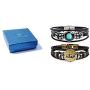 CHUYUN 3 Pcs 12 Zodiac Constellation Bracelets Set for Women Stainless Steel Beaded Leather Cuff Bangle Retro Jewelry