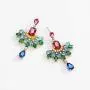 Chandelier Statement Drop Earrings Wedding Long Dangle Earrings Bridal Style Multicolor Teardrop CZ Stones Chandelier Statement Drop Earrings Wedding Long Dangle Earrings Bridal Style Multicolor Teardrop CZ Stones